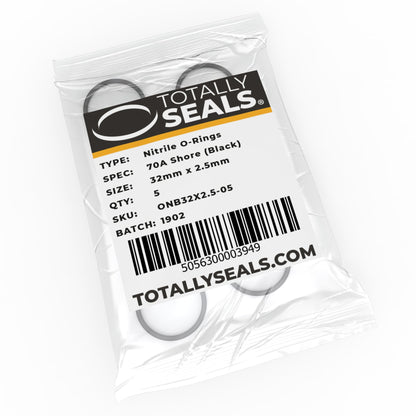 32mm x 2.5mm (37mm OD) Nitrile O-Rings - Totally Seals®