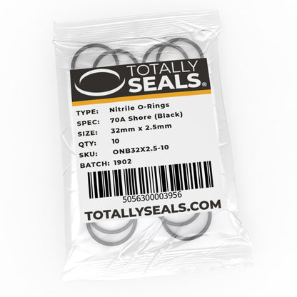 32mm x 2.5mm (37mm OD) Nitrile O-Rings - Totally Seals®