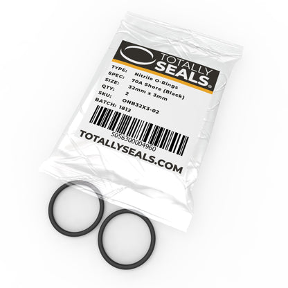 32mm x 3mm (38mm OD) Nitrile O-Rings - Totally Seals®