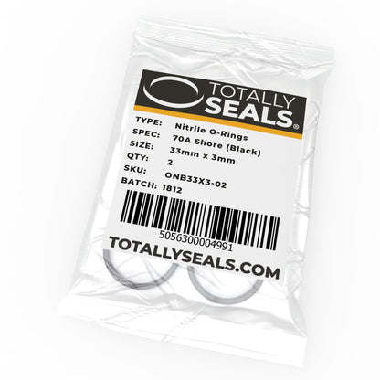 33mm x 3mm (39mm OD) Nitrile O-Rings - Totally Seals®