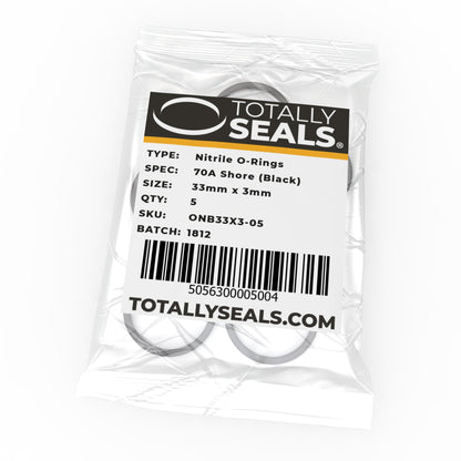 33mm x 3mm (39mm OD) Nitrile O-Rings - Totally Seals®