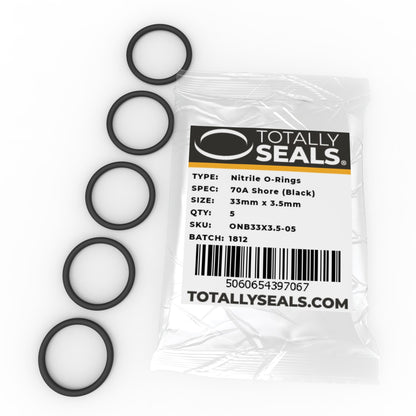 33mm x 3.5mm (40mm OD) Nitrile O-Rings - Totally Seals®