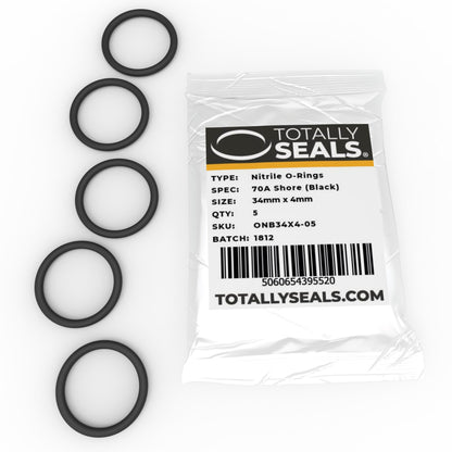 34mm x 4mm (42mm OD) Nitrile O-Rings - Totally Seals®