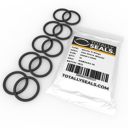 34mm x 4mm (42mm OD) Nitrile O-Rings - Totally Seals®