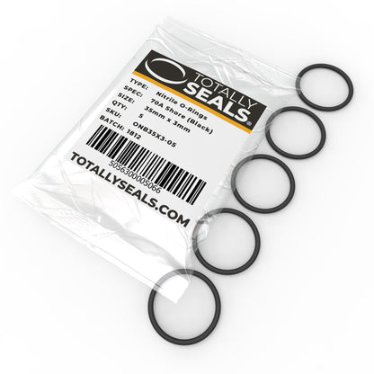 35mm x 3mm (41mm OD) Nitrile O-Rings - Totally Seals®