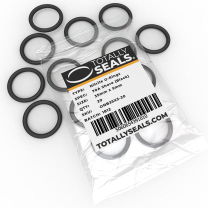 35mm x 5mm (45mm OD) Nitrile O-Rings - Totally Seals®