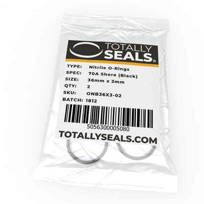 36mm x 3mm (42mm OD) Nitrile O-Rings - Totally Seals®