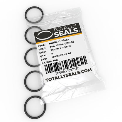 36mm x 3.5mm (43mm OD) Nitrile O-Rings - Totally Seals®