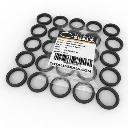 36mm x 5mm (46mm OD) Nitrile O-Rings - Totally Seals®