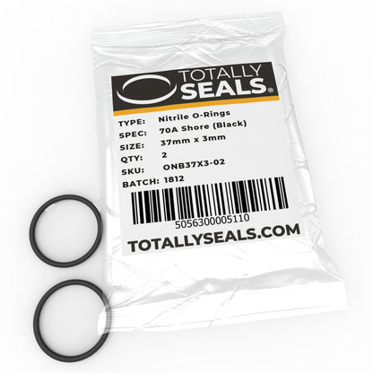 37mm x 3mm (43mm OD) Nitrile O-Rings - Totally Seals®