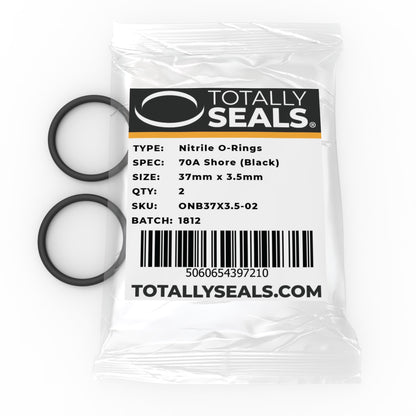 37mm x 3.5mm (44mm OD) Nitrile O-Rings - Totally Seals®