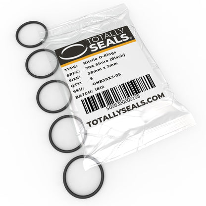 38mm x 3mm (44mm OD) Nitrile O-Rings - Totally Seals®