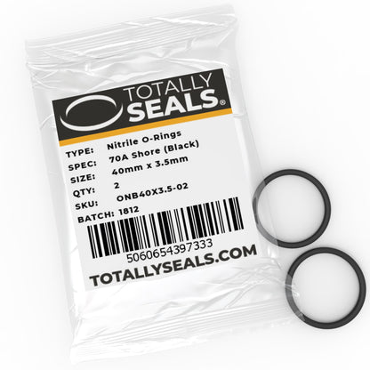 40mm x 3.5mm (47mm OD) Nitrile O-Rings - Totally Seals®