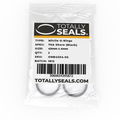 43mm x 4mm (51mm OD) Nitrile O-Rings - Totally Seals®