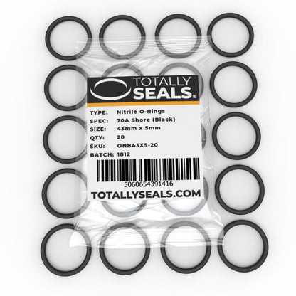 43mm x 5mm (53mm OD) Nitrile O-Rings - Totally Seals®