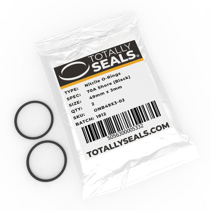 49mm x 3mm (55mm OD) Nitrile O-Rings - Totally Seals®