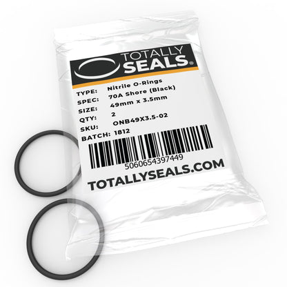 49mm x 3.5mm (56mm OD) Nitrile O-Rings - Totally Seals®