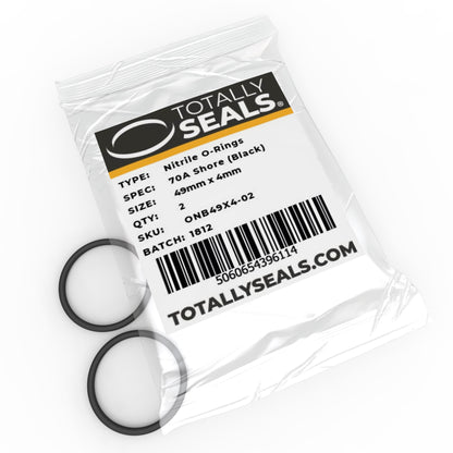 49mm x 4mm (57mm OD) Nitrile O-Rings - Totally Seals®