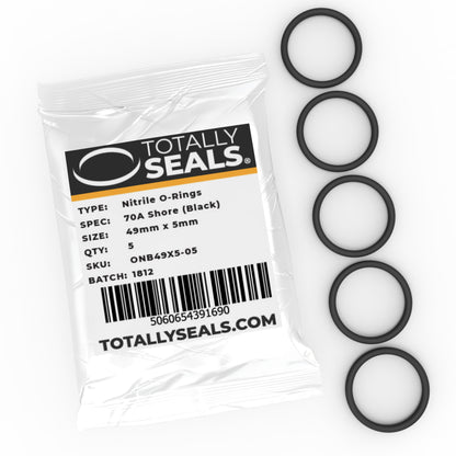 49mm x 5mm (59mm OD) Nitrile O-Rings - Totally Seals®