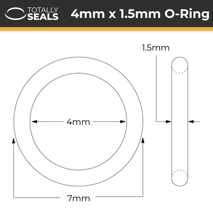 4mm x 1.5mm (7mm OD) Nitrile O-Rings - Totally Seals®