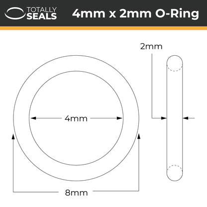 4mm x 2mm (8mm OD) Nitrile O-Rings - Totally Seals®