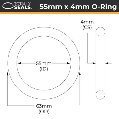 55mm x 4mm (63mm OD) Nitrile O-Rings - Totally Seals®