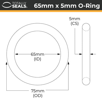 65mm x 5mm (75mm OD) Nitrile O-Rings - Totally Seals®