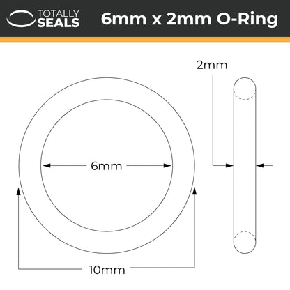 6mm x 2mm (10mm OD) Silicone O-Rings - Totally Seals®