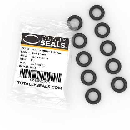 6mm x 2mm (10mm OD) Nitrile O-Rings - Totally Seals®