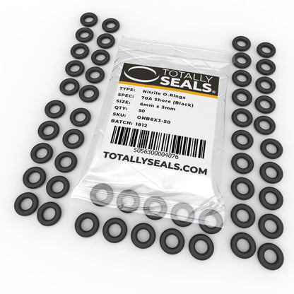 6mm x 3mm (12mm OD) Nitrile O-Rings - Totally Seals®