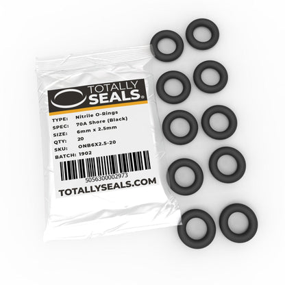 6mm x 2.5mm (11mm OD) Nitrile O-Rings - Totally Seals®