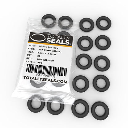 6mm x 2.5mm (11mm OD) Nitrile O-Rings - Totally Seals®