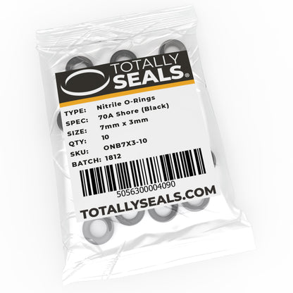 7mm x 3mm (13mm OD) Nitrile O-Rings - Totally Seals®