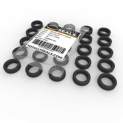 8mm x 2mm (12mm OD) Nitrile O-Rings - Totally Seals®