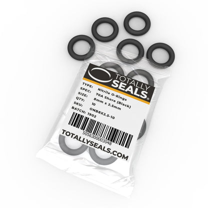 8mm x 2.5mm (13mm OD) Nitrile O-Rings - Totally Seals®