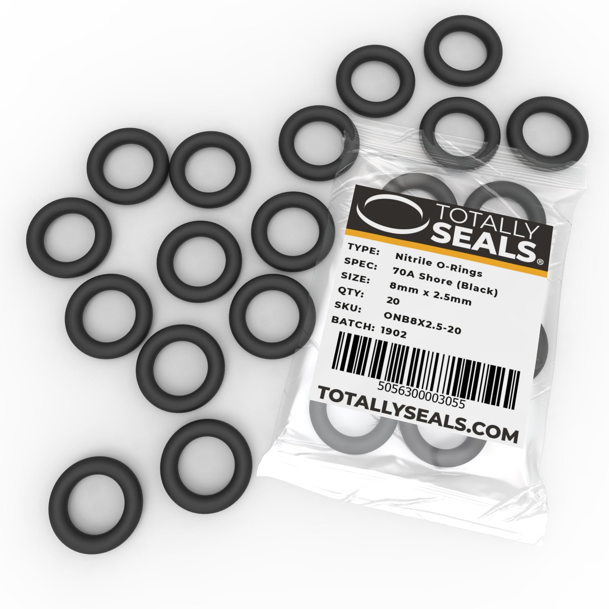 8mm x 1.5mm (11mm OD) Nitrile O-Rings – Totally Seals