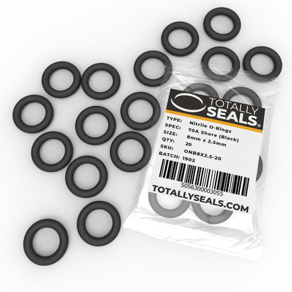 8mm x 2.5mm (13mm OD) Nitrile O-Rings - Totally Seals®