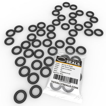 8mm x 2.5mm (13mm OD) Nitrile O-Rings - Totally Seals®