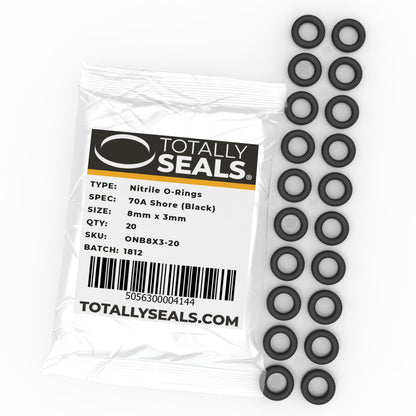 8mm x 3mm (14mm OD) Nitrile O-Rings - Totally Seals®