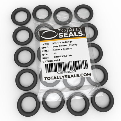 9mm x 2.5mm (14mm OD) Nitrile O-Rings - Totally Seals®