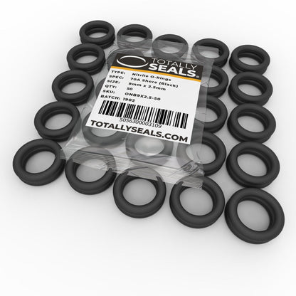 9mm x 2.5mm (14mm OD) Nitrile O-Rings - Totally Seals®