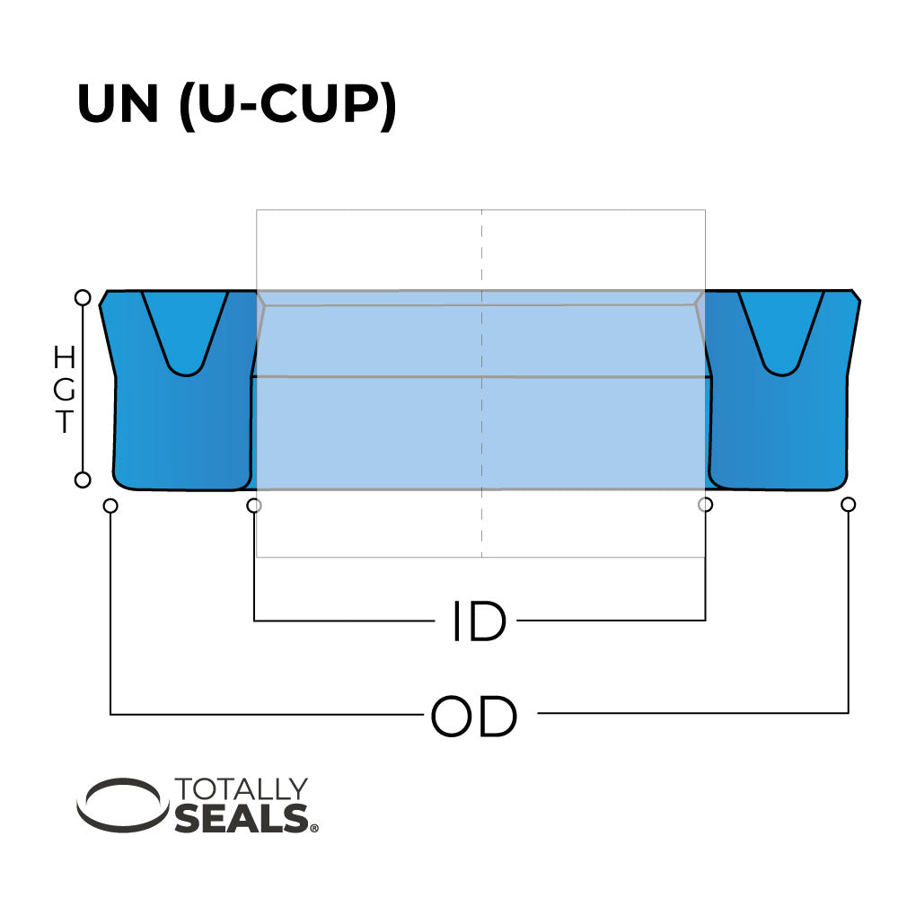 40mm x 60mm x 10mm U-Cup Hydraulic Seal - Totally Seals®